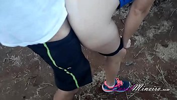 forced to cum inside butt plug outdoor walking 