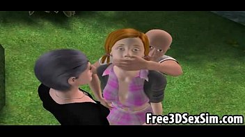brutal sex two sexy 3d cartoon bondage babes getting fucked 